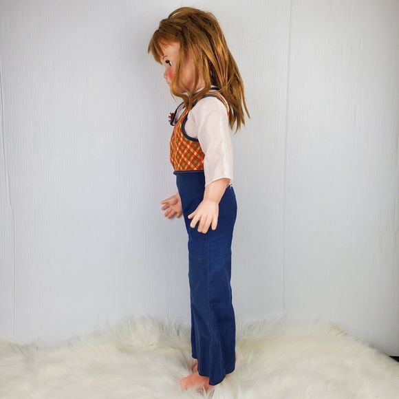 Vintage Eegees 30" Talking Pull String Doll with Outfit WORKS - Picture 5 of 16